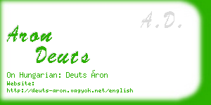 aron deuts business card